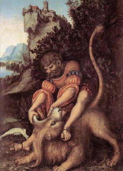 CRANACH, Lucas the Elder Samson's Fight with the Lion